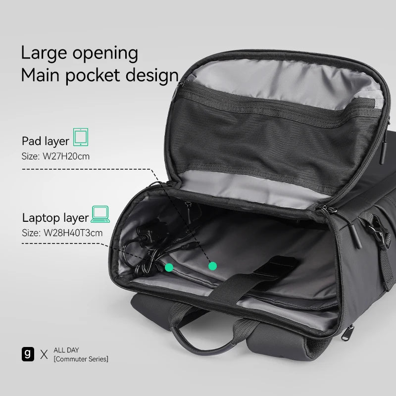 Mark Ryden MR6886 Business Laptop Backpack – Anti-Theft, USB Port, 15.6"