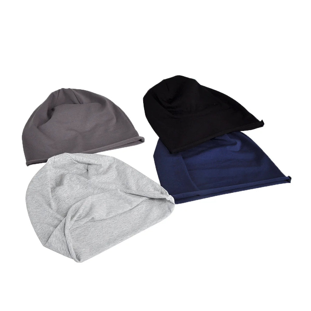 Classic Cotton Knit Beanie — Unisex, Windproof, One Size