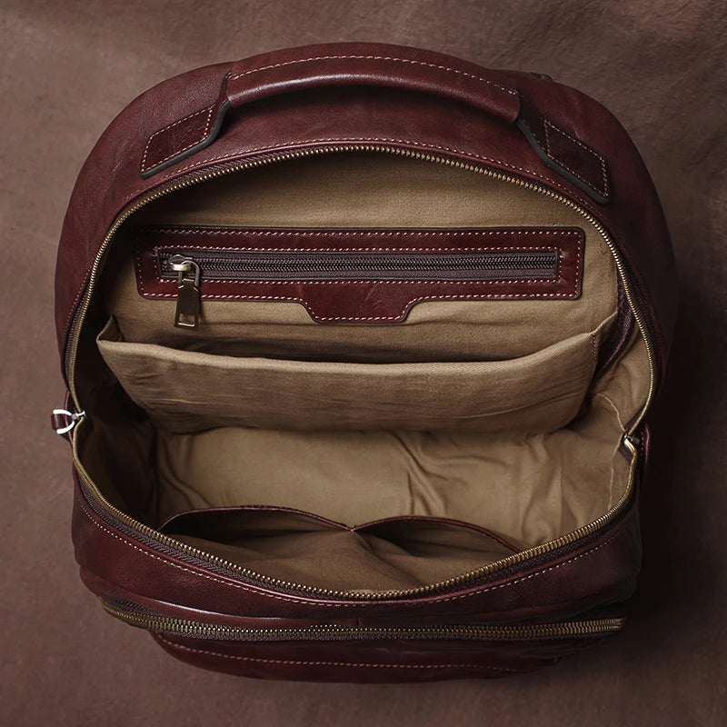 GURO Men's Genuine Leather Laptop Backpack