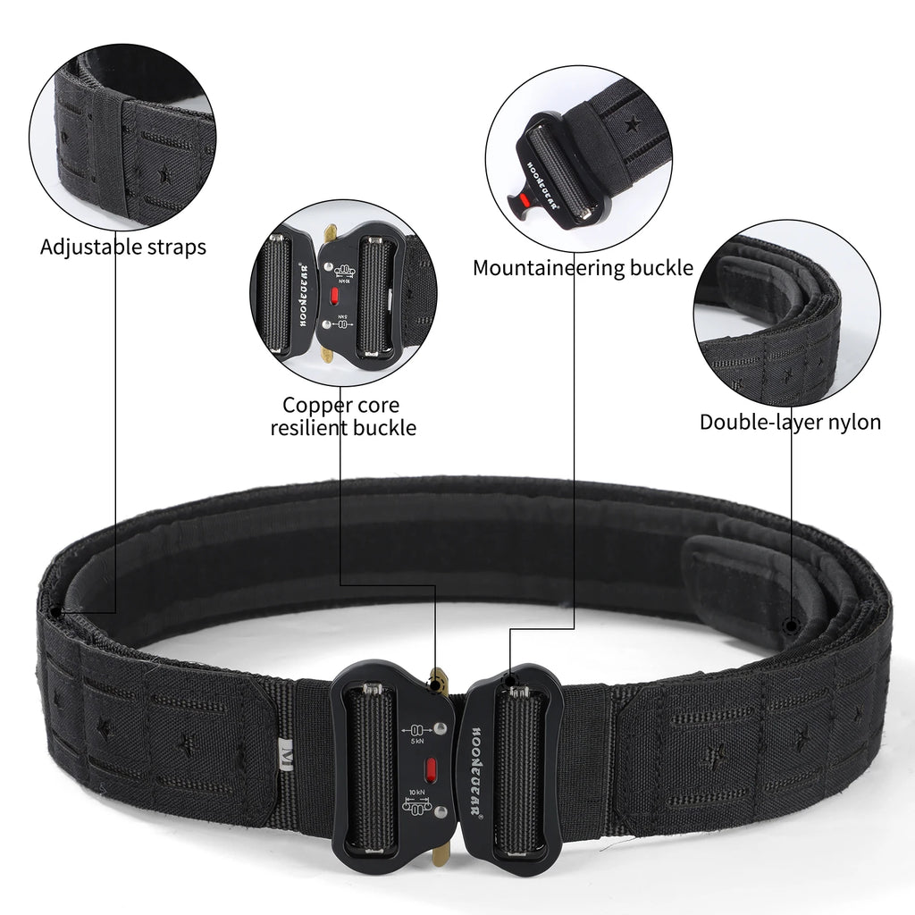 2-Inch Tactical MOLLE Belt – Quick Release Metal Buckle