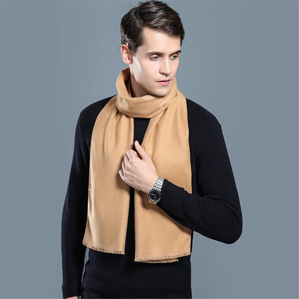 Men's Cashmere Blend Solid Scarf