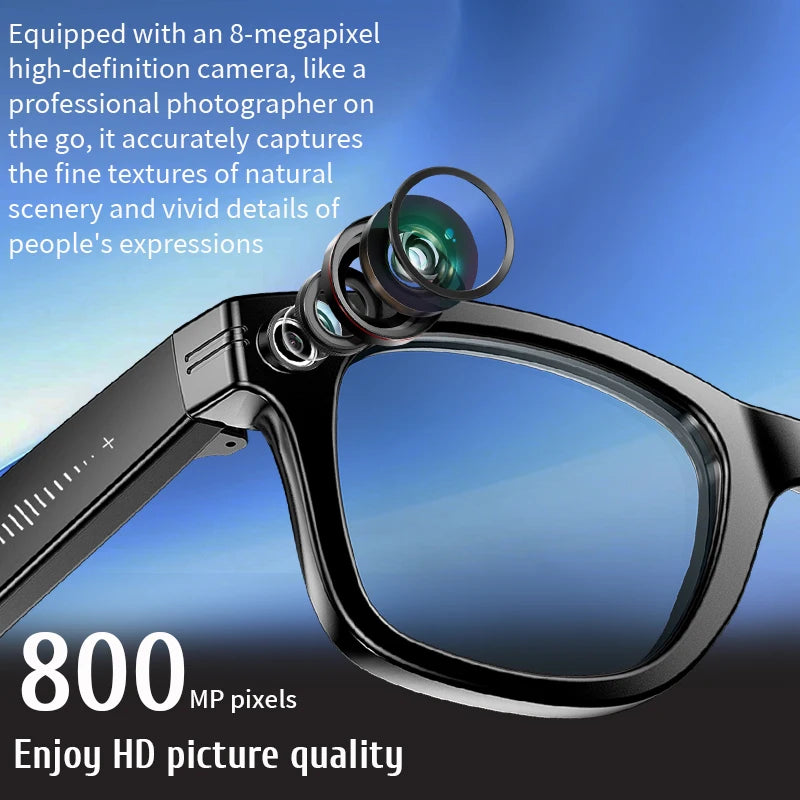 LIGE AI Smart Glasses – 8MP Camera, 4GB, AI Translation, Photochromic Option, 42g