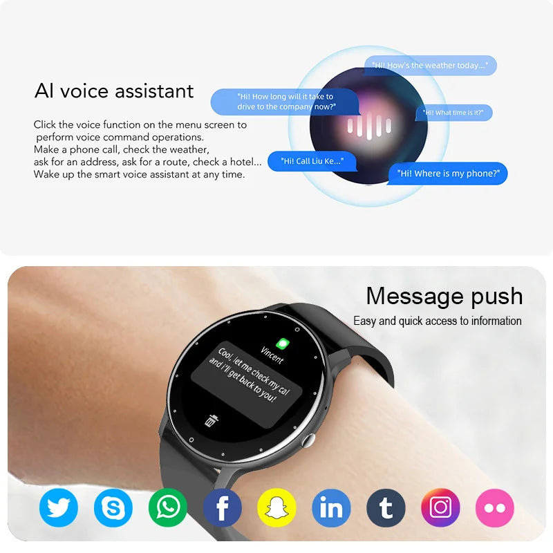 LIGE 0223 Round Smartwatch | Bluetooth Calling, Heart Rate & Fitness Tracker