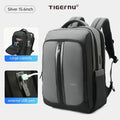 Tigernu Leather Composite Backpack – Two Sizes, USB Charging, Anti-Theft, Reflective Stripe