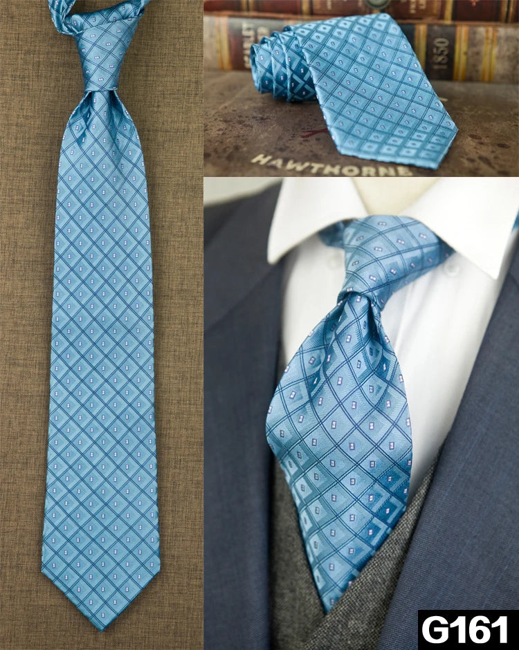 100% Silk Men's Necktie – Multi-Pattern Collection