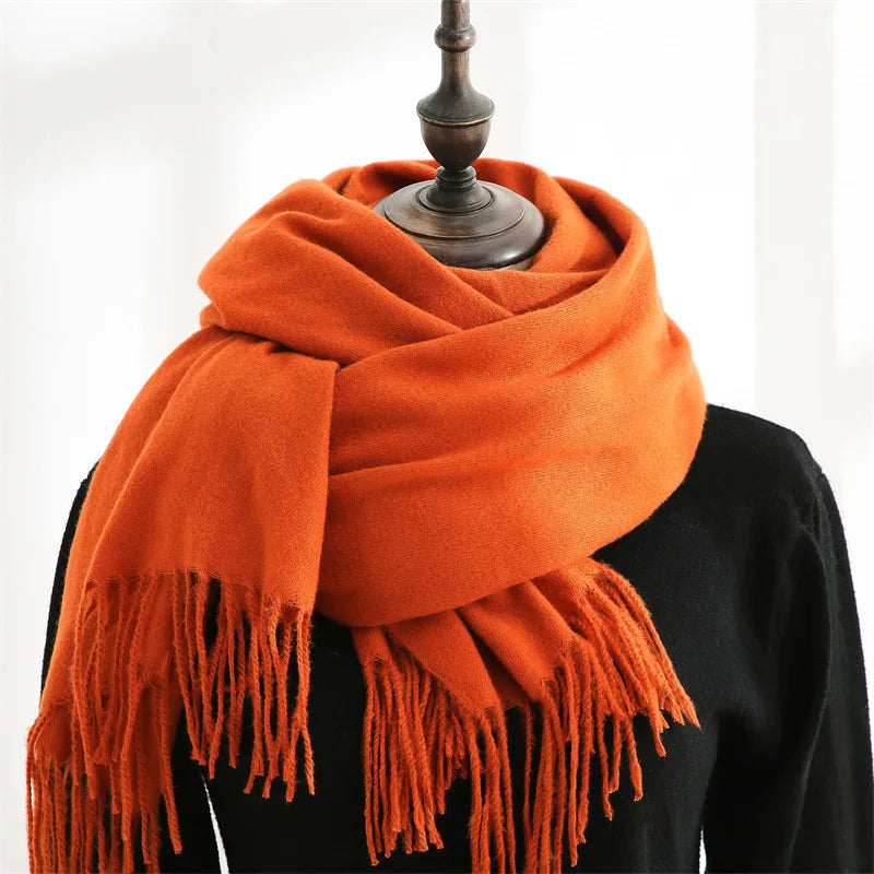 Men's Soft Winter Scarf | Warm Tassel Wrap & Shawl